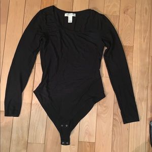 Black Long-sleeved Bodysuit